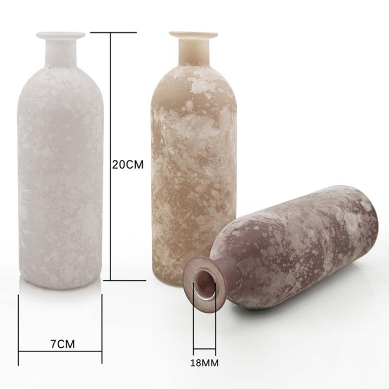 frosted glass vase