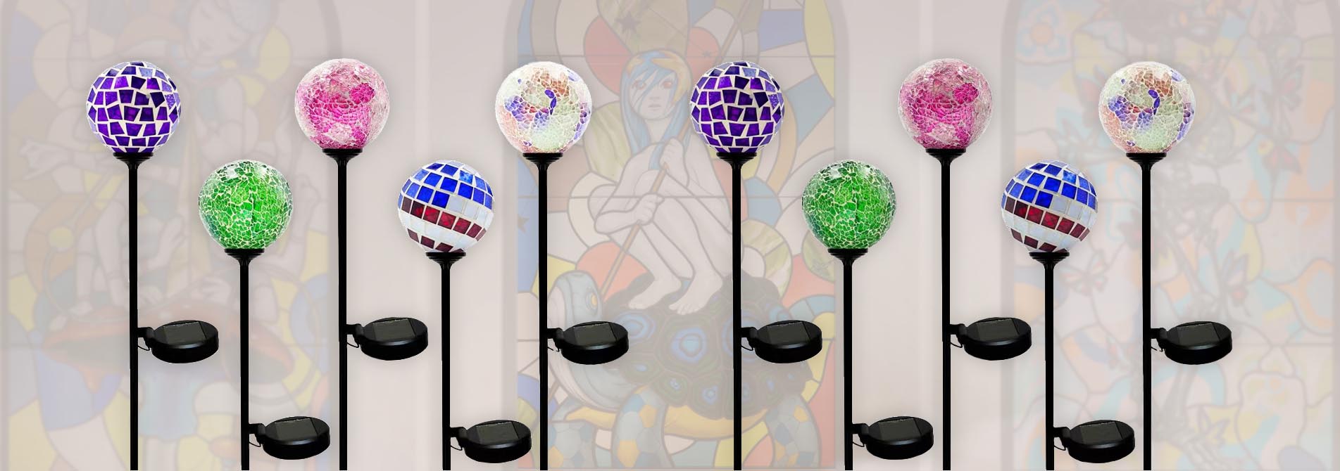Hot selling pastoral style solar mosaic lawn light