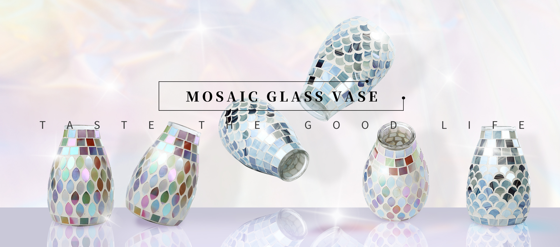 Customized Mosaic Glass Flower Vase